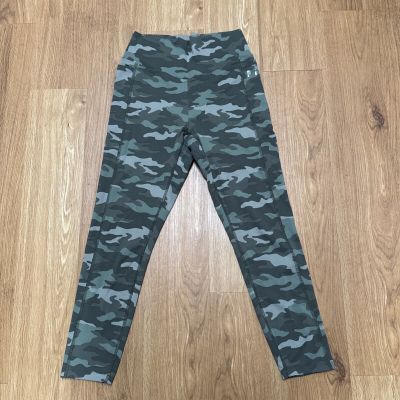 Vitoria's Secret Pink Ladies Med Como Green Stretch Leggings Workout Pockets